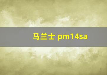 马兰士 pm14sa